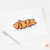 Vibes  ovale sticker (Envelop)