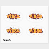 Vibes  ovale sticker (Vel)