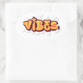 Vibes  ovale sticker (Tas)