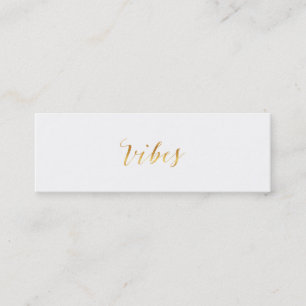 Vibes Quote Gold Faux Foil Vibe Quotes Metallic Mini Visitekaartje