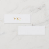 Vibes Quote Gold Faux Foil Vibe Quotes Metallic Mini Visitekaartje (Voorkant / Achterkant)