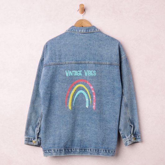 Vibes Rainbow Denim Jacket (Hangar)
