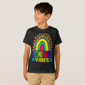 Vibes Rainbow Leopard van de tweede klas terug naa T-shirt (Voorkant volledig)