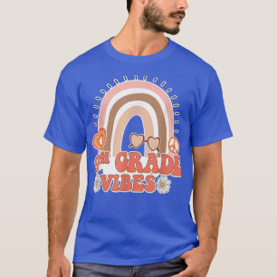 Vibes Retro 70s regenboog terug naar school S T-shirt