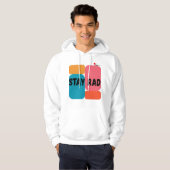  Vibes Retro Kleurenblok Trui Hoodie (Voorkant volledig)