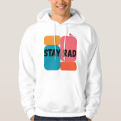  Vibes Retro Kleurenblok Trui Hoodie (Voorkant)