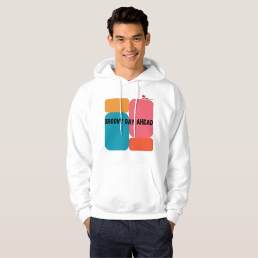  Vibes Retro Kleurenblok Trui Hoodie (Voorkant volledig)