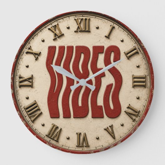 Vibes Retro Typography Grote Klok (Voorkant)