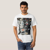 Vibes: Retro Vinyl Record Collectie Mannen T-shirt (Voorkant volledig)