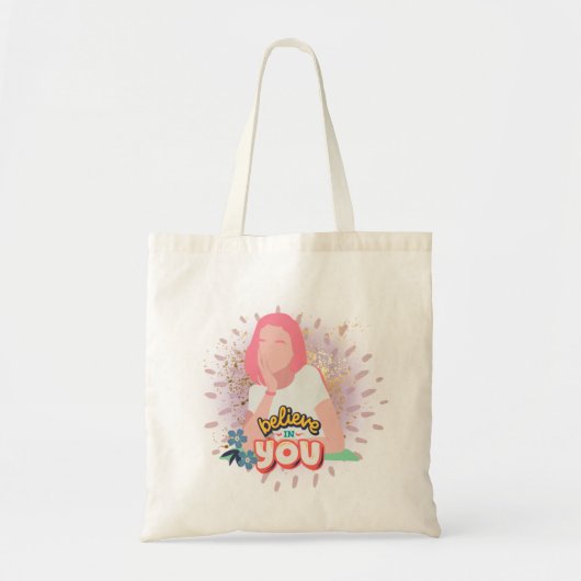 Vibes Tote Bag - Geloof in jezelf! (Voorkant)
