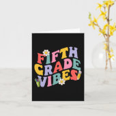 Vibes uit de vijfde klas terug naar school 5e klas kaart (Gele Bloem)