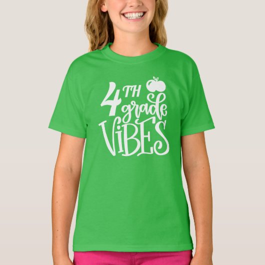 Vibes van de 4e klas terug naar school t-shirt (Voorkant)