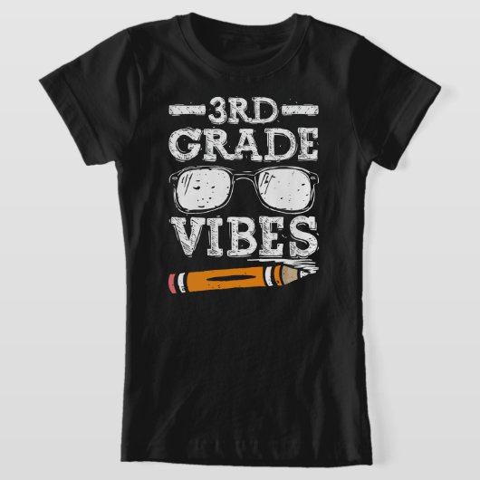 Vibes van de derde graad - het 3de Grade Team Retr T-shirt (Laagn)