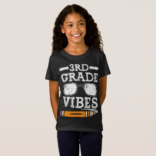 Vibes van de derde graad - het 3de Grade Team Retr T-shirt (Voorkant volledig)