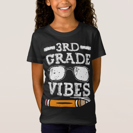 Vibes van de derde graad - het 3de Grade Team Retr T-shirt (Voorkant)