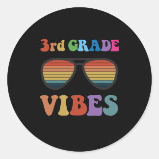 Vibes van de derde graad ronde sticker