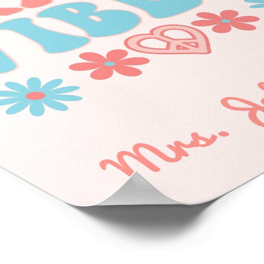 Vibes van de derde klasse - Retro klassroom Poster (Hoek)