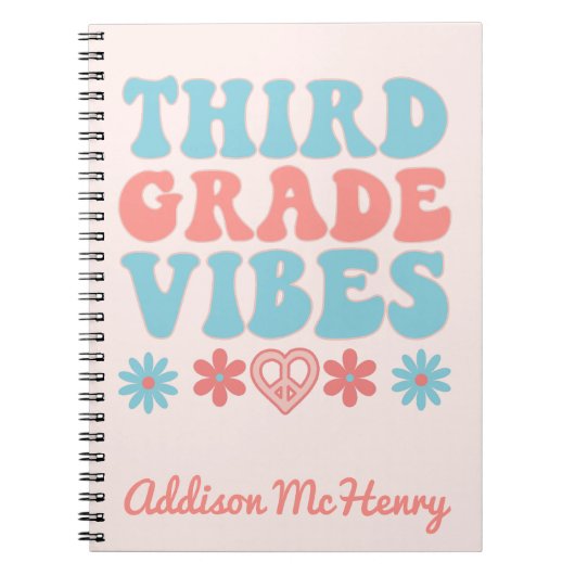 Vibes van de derde rang - Retro terug naar het Not Notitieboek (Voorkant)