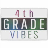 Vibes van de vierde klas terug naar de sticker van (Voorkant)