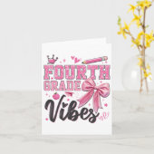 Vibes van de vierde klas terug naar school Coquett Kaart (Gele Bloem)