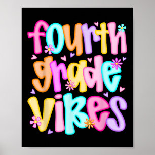 Vibes van de vierde klas terug naar school Happy F Poster
