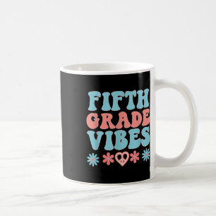 Vibes van de vijfde klas - Leraar Student Retro Te Koffiemok