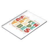 Vibes van de zevende klas terug naar schoolcadeau notitieboek (Linkerzijde)