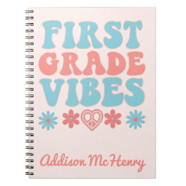 Vibes van eerste graad - Retro terug naar school N Notitieboek