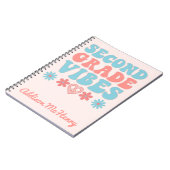 Vibes van tweede rang - Retro terug naar school No Notitieboek (Linkerzijde)