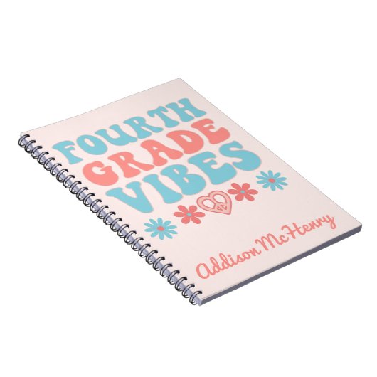 Vibes van vierde rang - Retro terug naar school No Notitieboek (Rechterzijde)