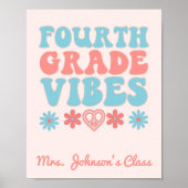 Vibes van vierde rang - Retro terug naar school Poster (Voorkant)