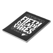 Vibes van vijfde klas terug naar school notitieblok (Linkerzijde)