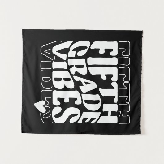 Vibes van vijfde klas terug naar school wandkleed (Voorkant (horizontaal))