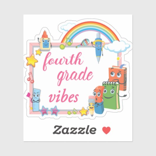 Vibes vierde graad sticker (Vel)