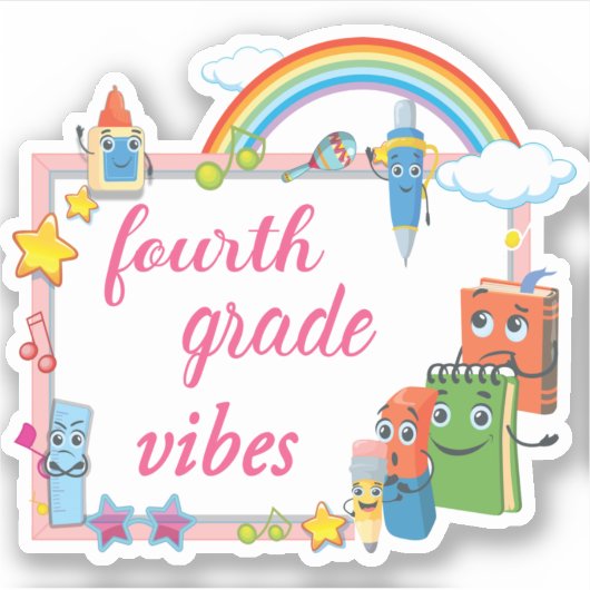 Vibes vierde graad sticker (Voorkant)