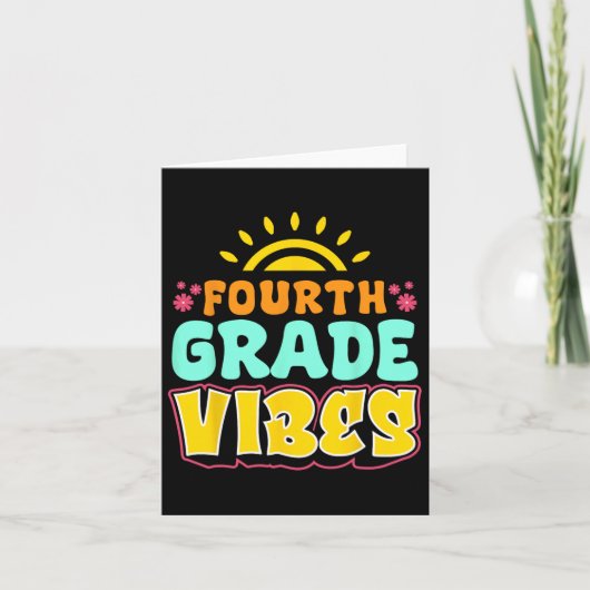 Vibes Vierde Klas Leraar Student Groep 6 Rug Kaart (Voorkant)