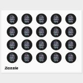 Vibes vierde klas terug naar school ronde sticker (Vel)