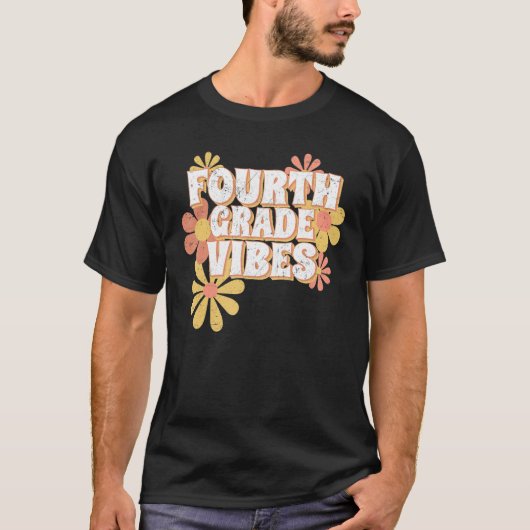 Vibes vierde klas terug naar school vierde klas t-shirt (Voorkant)