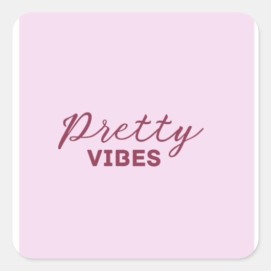  vibes vierkante sticker (Voorkant)