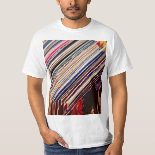 Vibes: Vinyl Record Collectie Mannen T-shirt (Voorkant)
