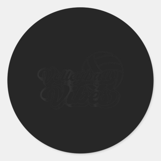 Vibes Volleybal Moeder Moeder Ronde Sticker (Voorkant)