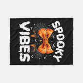 Vibes Vrouwen Meisjes Kinder Schattigee Halloween Fleece Deken (Voorkant (Horizontaal))