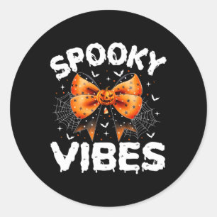 Vibes Vrouwen Meisjes Kinder Schattigee Halloween  Ronde Sticker