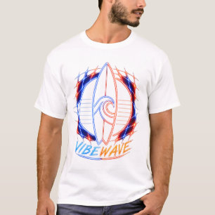Vibewave Neon Surfplank Design – Retro Wave Glow A T-shirt