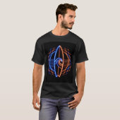 Vibewave Neon Surfplank Design – Retro Wave Glow A T-shirt (Voorkant volledig)