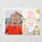 Vibin' & Drie Surven Afbeelding 3e verjaardagsfees Kaart (Voorkant)