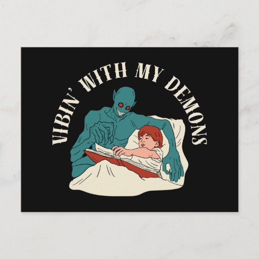 Vibin met mijn demon briefkaart (Voorkant)