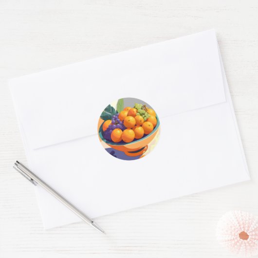 Vibin’ met vitamine C Ronde Sticker (Envelop)