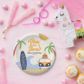 Vibin' & Three Surven Board Blauw 3e verjaardagsfe Papieren Bordje (Feest)