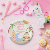 Vibin' & Three Surven Board Roze 3e verjaardag Papieren Bordje (Feest)